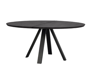 Carradale matbord runt 150 cm, svart ask, ben V | Rowico